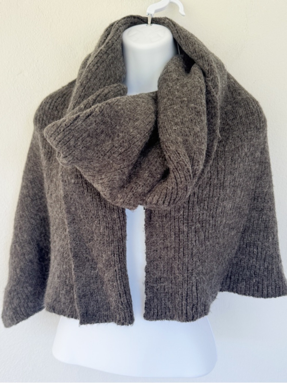 H&M dark gray oversized winter scarf one size
